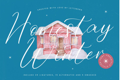 Homestay Winter - Freestyle Stylish Font