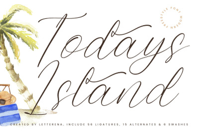 Todays Island - Modern Freestyle Font