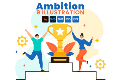 9 Ambition to Success Illustration