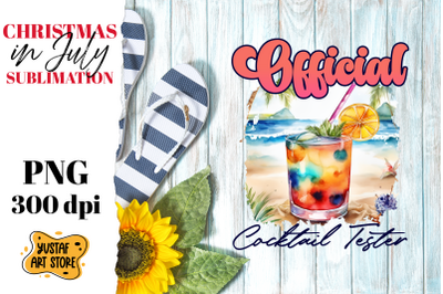 Christmas in July sublimation. Summer cocktail sublimation