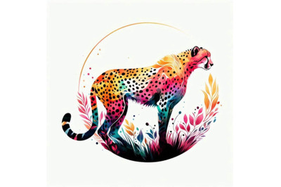 Cheetah. cheetah illustration water