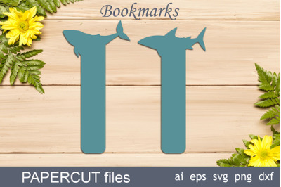 Ocean bookmark svg, Sea bookmark svg papercut