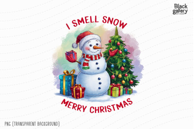 Christmas Snowman PNG Sublimation