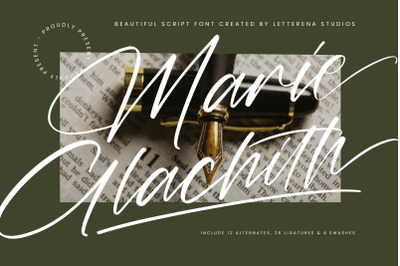 Marie Glachith - Beautiful Script Font