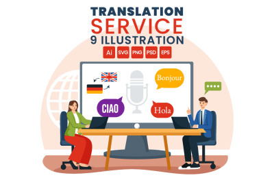 9 Translation Service Illustration