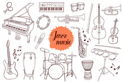 Jazz music design kit