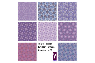 Digital Paper Pack - Purple Passion