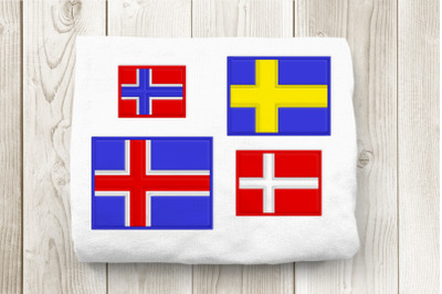 Nordic Cross Flag | Applique Embroidery