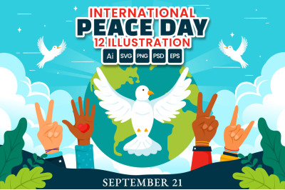 12 International Peace Day Illustration