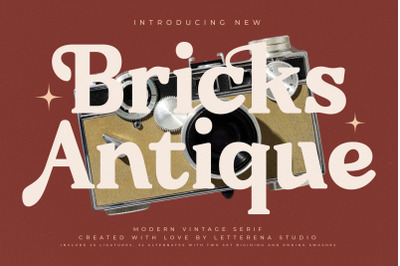 Bricks Antique - Modern Vintage Serif