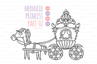 Ocean chariot Sea carriage - Mermaid Princess 02
