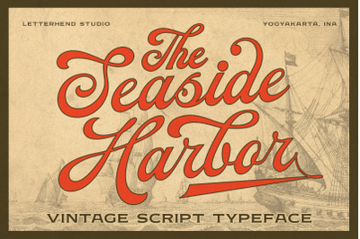 The Seaside Harbor - Vintage Script