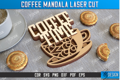 Coffee Mandala Laser Cut | 3D Coffee Cup | 3D Template | CNC File