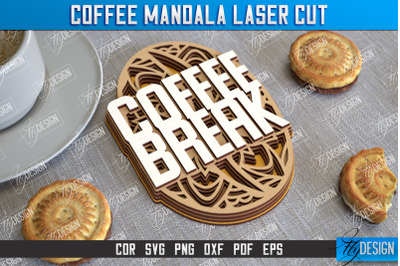 Coffee Mandala Laser Cut | 3D Coffee Cup | 3D Template | CNC File