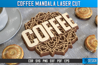 Coffee Mandala Laser Cut | 3D Coffee Cup | 3D Template | CNC File