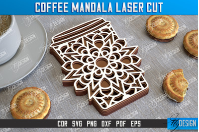 Coffee Mandala Laser Cut | 3D Coffee Cup | 3D Template | CNC File