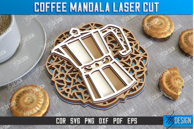 Coffee Mandala Laser Cut | 3D Coffee Cup | 3D Template | CNC File