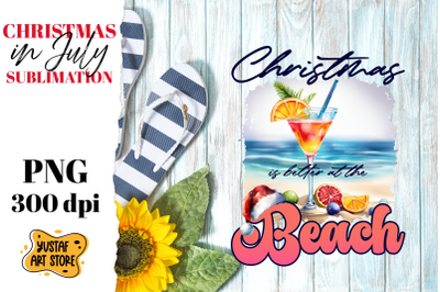 Christmas in July sublimation. Summer cocktail sublimation