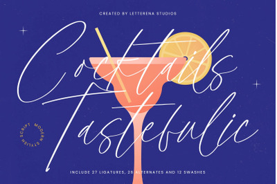Cocktails Tastefulic - Modern Stylish Script
