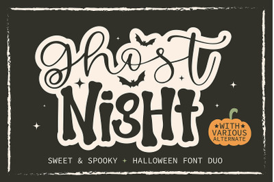 Ghost Night - Sweet and Spooky Halloween font duo