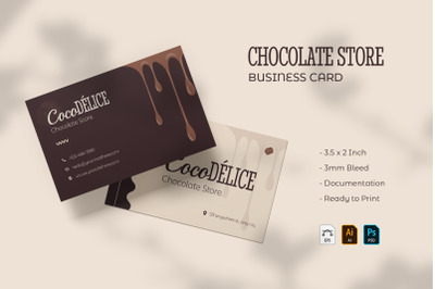 Chocolate Store - Business Card