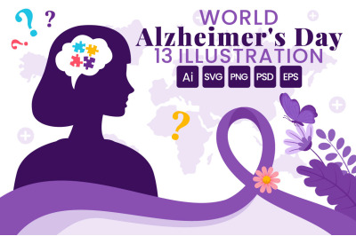 13 World Alzheimer&#039;s Day Illustration