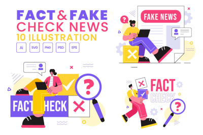 10 Fact or Fake News Illustration