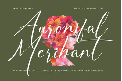Auronifal Meribant - Modern Signature Font
