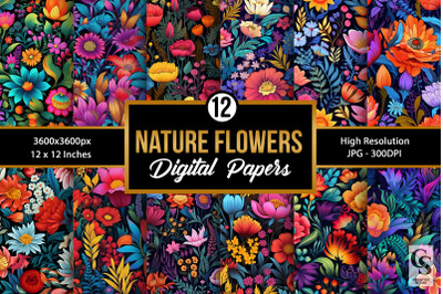 Nature Floral Garden Digital Papers