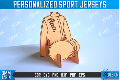 Personalized Sport Jerseys | Sport Sign | Gift Idea | Wood Shape | CNC