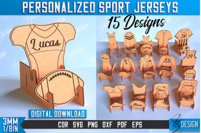 Personalized Sport Jerseys Bundle | Sport Sign | Gift Idea | CNC