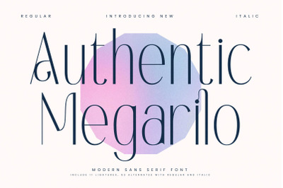 Authentic Megarilo - Modern Sans Serif