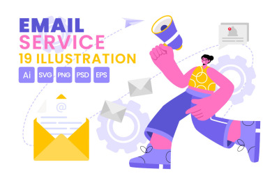 19 Email Service Illustration