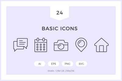 24 Basic Icons