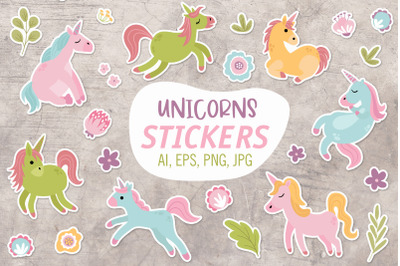 Unicorns  / Printable Stickers Cricut Design