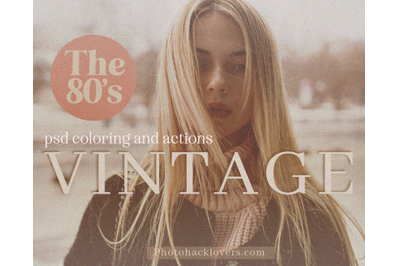 80s Pink Vintage PSD Photo Effect