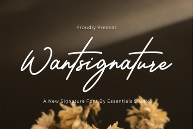 Wantsignature - stylish, luxurious signature font