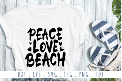 Peach Love Beach Quotes SVG Cut File