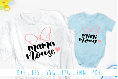 Mama And Me Matching Shirts SVG Cut File