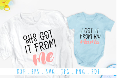 Mama And Me Matching Shirts SVG Cut File