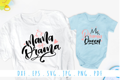 Mama And Me Matching Shirts SVG Cut File