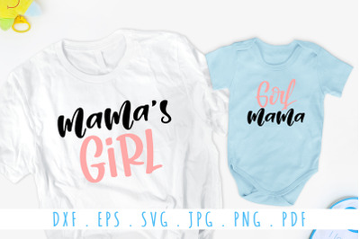 Mama And Me Matching Shirts SVG Cut File