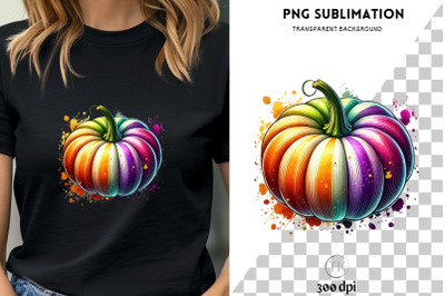 Colorful Pumpkin PNG Designs for Fall Crafting, Sublimation Prints &amp; C