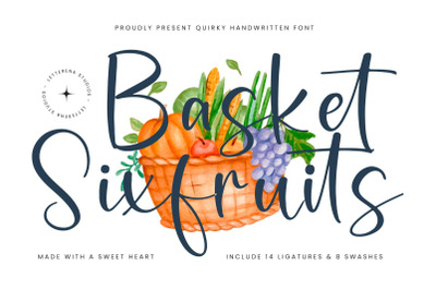 Basket Sixfruits - Quirky Handwritten Font