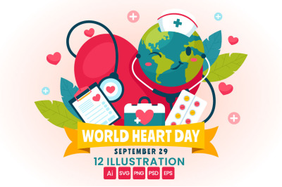 12 World Heart Day Illustration