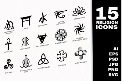 Religion Icons Set