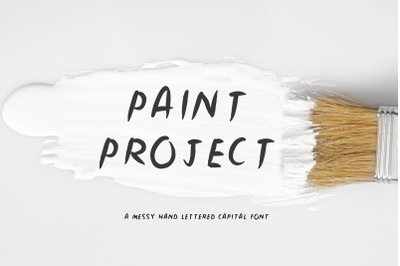 Paint Project | Messy Hand Lettered Capital Font