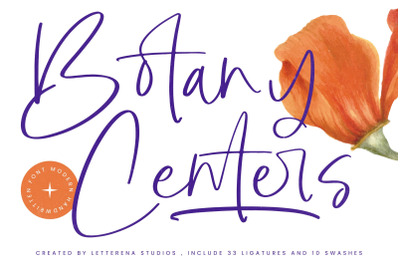 Botany Centers - Modern Handwritten Font