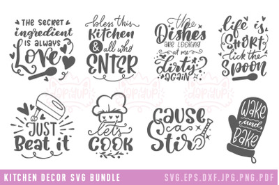 Kitchen Sign SVG Bundle | Farmhouse SVG