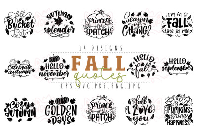 Fall Quotes SVG Bundle | Fall Season SVG